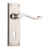 Tradco Door Handle Camden Lock Pair Satin Nickel