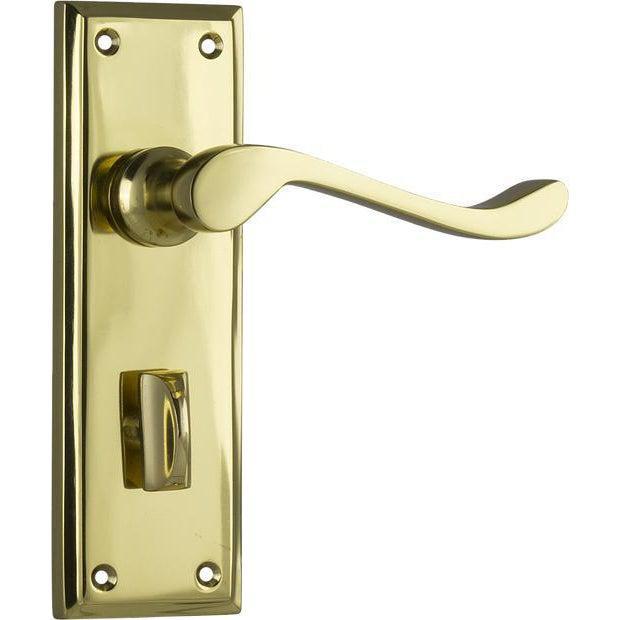 Tradco Door Handle Camden Privacy Pair Polished Brass