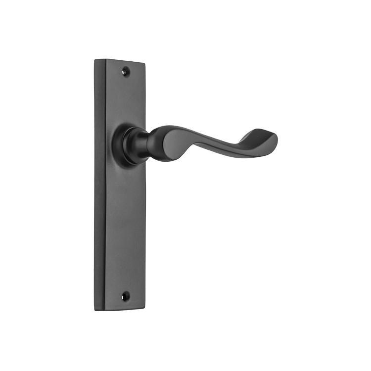 Tradco Door Handle Fremantle Latch Pair Matt Black