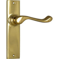 Tradco Door Handle Fremantle Latch Pair Polished Brass
