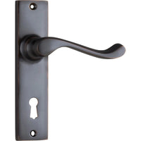 Tradco Door Handle Fremantle Lock Pair Antique Copper