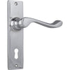 Tradco Door Handle Fremantle Lock Pair Chrome Plated