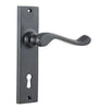 Tradco Door Handle Fremantle Lock Pair Matt Black