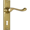 Tradco Door Handle Fremantle Lock Pair Polished Brass
