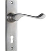 Tradco Door Handle Fremantle Lock Pair Satin Chrome