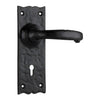 Tradco Door Handle Gloucester Iron Lock Pair Matt Black