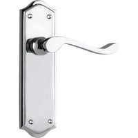 Tradco Door Handle Henley Latch Pair Chrome Plated