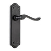 Tradco Door Handle Henley Latch Pair Matt Black