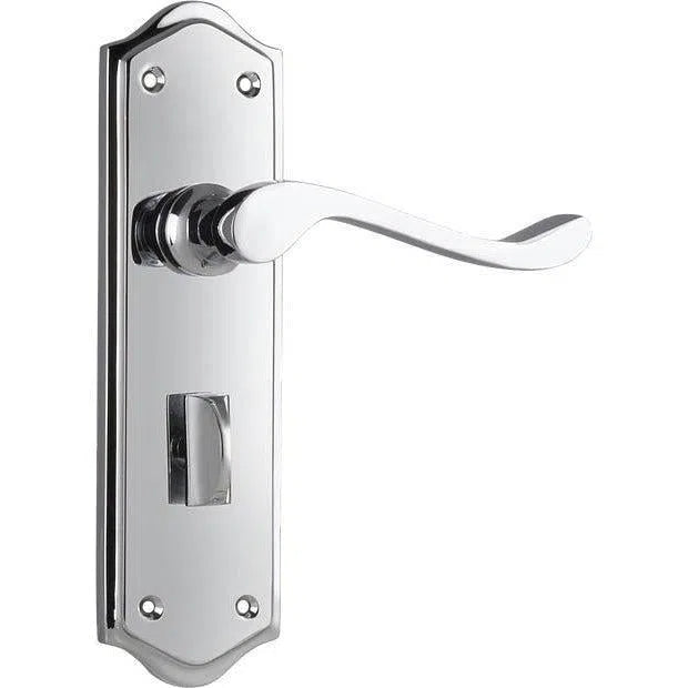 Tradco Door Handle Henley Privacy Pair Chrome Plated