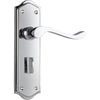 Tradco Door Handle Henley Privacy Pair Chrome Plated