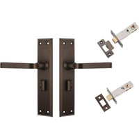 Tradco Door Handle Menton Antique Brass Privacy Set