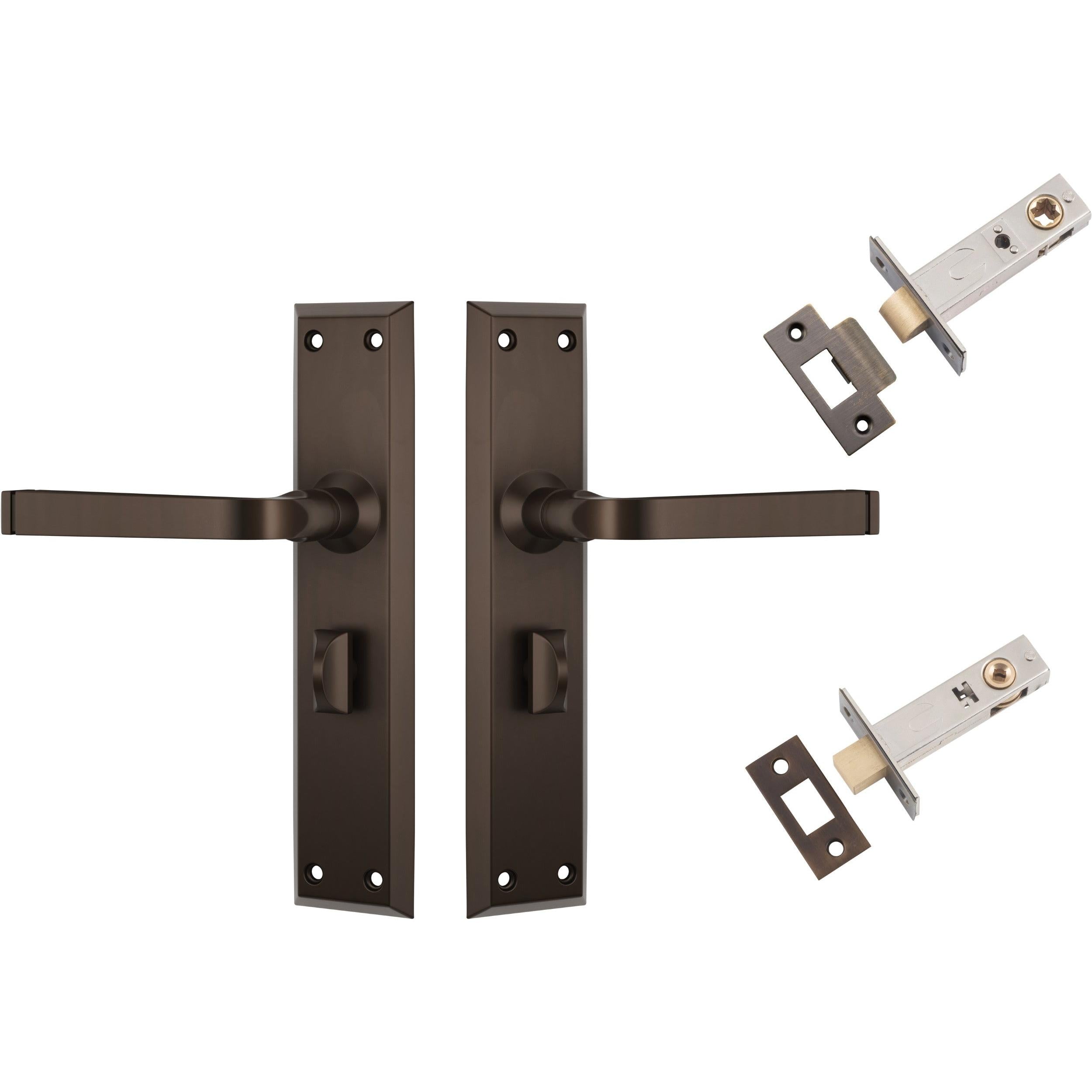 Tradco Door Handle Menton Antique Brass Privacy Set