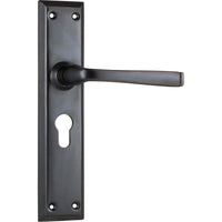 Tradco Door Handle Menton Euro Pair Antique Copper