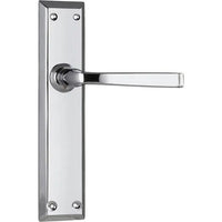 Tradco Door Handle Menton Latch Pair Chrome Plated
