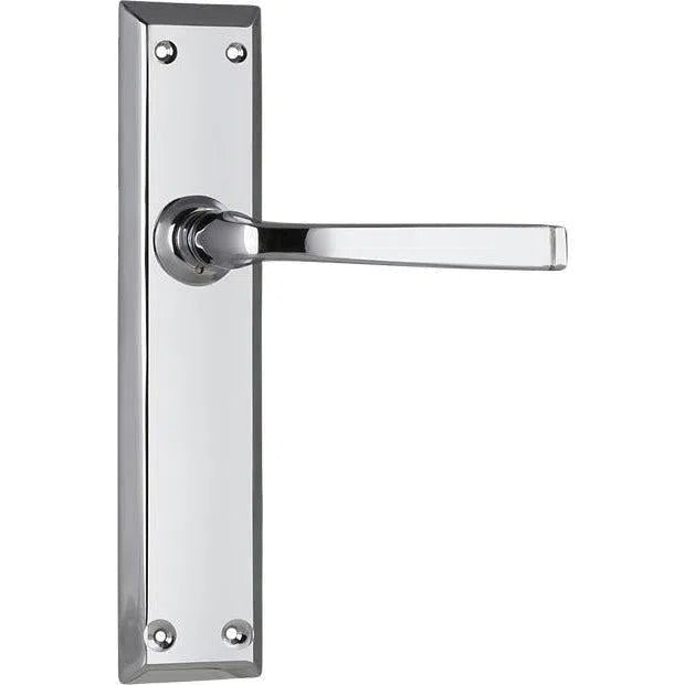 Tradco Door Handle Menton Latch Pair Chrome Plated