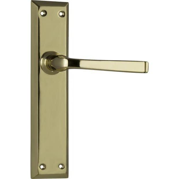Tradco Door Handle Menton Latch Pair Polished Brass