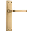 Tradco Door Handle Menton Latch Pair Satin Brass