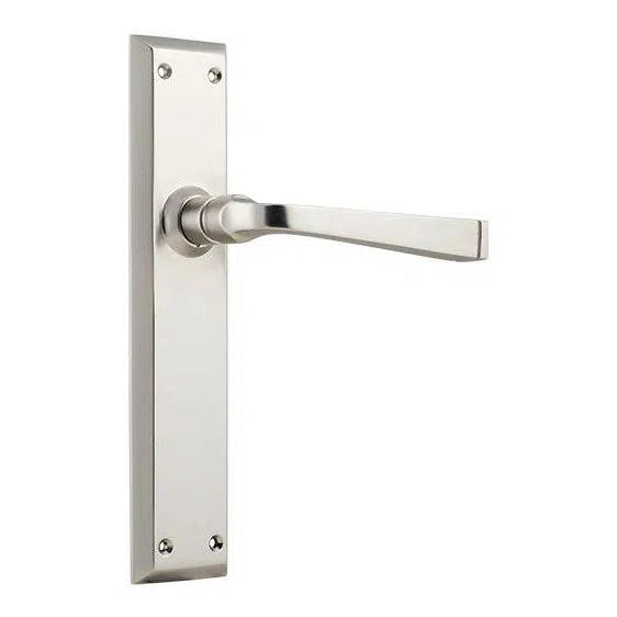 Tradco Door Handle Menton Latch Pair Satin Nickel