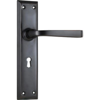 Tradco Door Handle Menton Lock Pair Antique Copper