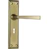 Tradco Door Handle Menton Lock Pair Polished Brass