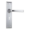Tradco Door Handle Menton Lock Pair Satin Chrome