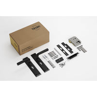 Tradco Door Handle Menton Matt Black Key/Key Entrance Set