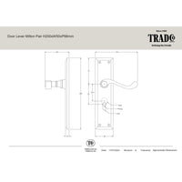 Tradco Door Handle Menton Matt Black Passage Set