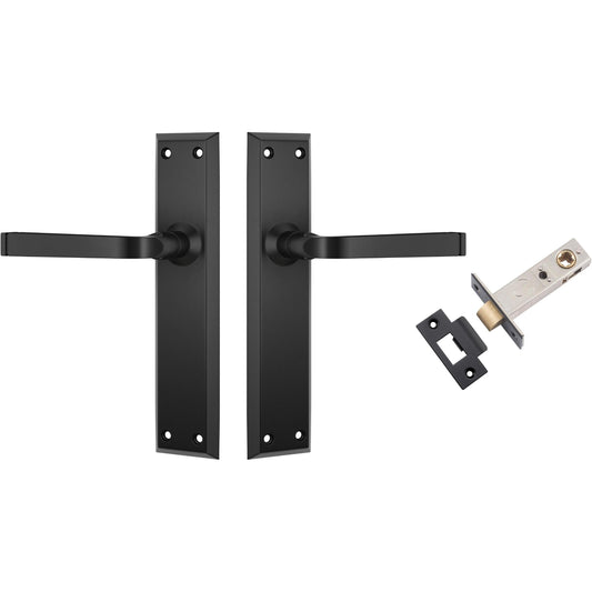 Tradco Door Handle Menton Matt Black Passage Set