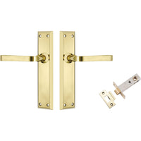 Tradco Door Handle Menton Polished Brass Passage Set