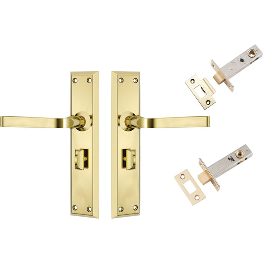 Tradco Door Handle Menton Polished Brass Privacy Set