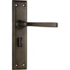 Tradco Door Handle Menton Privacy Pair Antique Brass