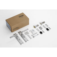 Tradco Door Handle Menton Satin Chrome Privacy Set