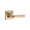 Tradco Door Handle Menton Square Rose Pair Polished Brass