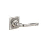 Tradco Door Handle Menton Square Rose Pair Rumbled Nickel