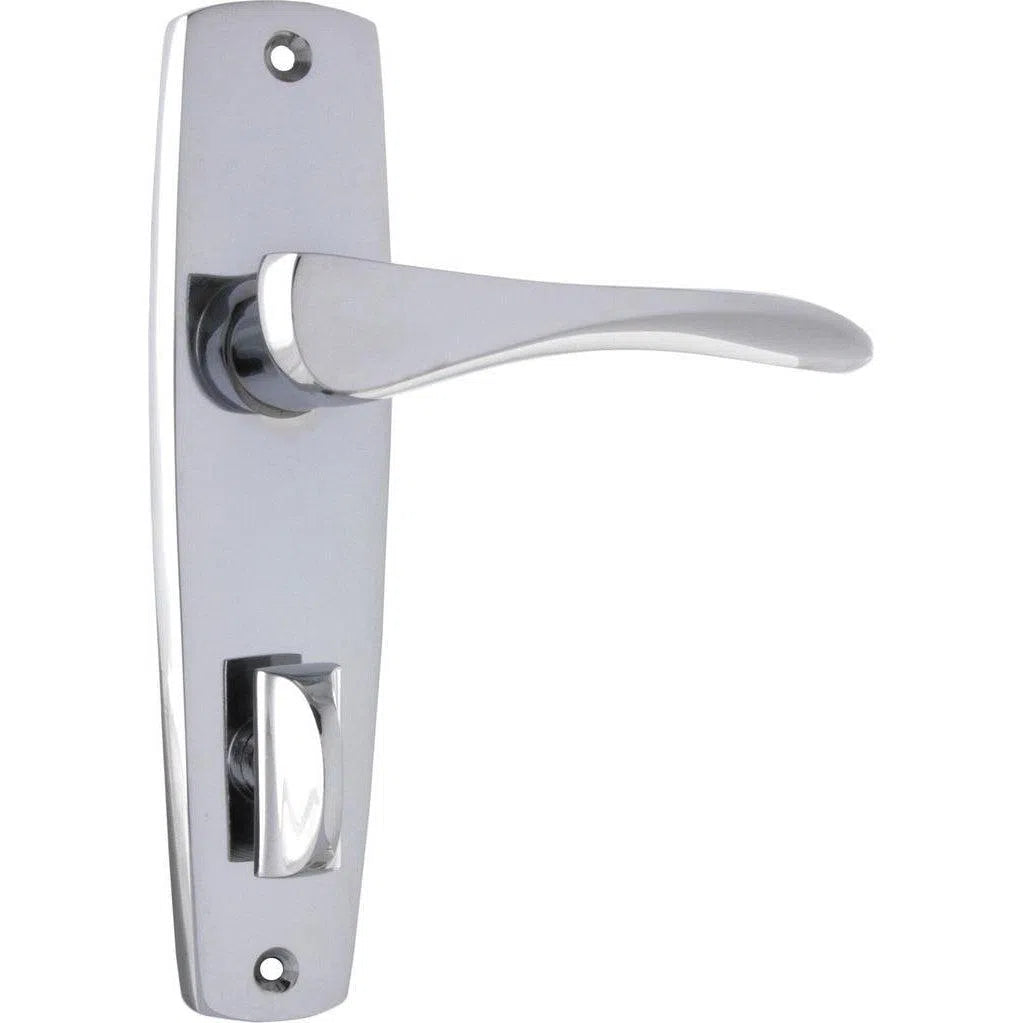 Tradco Door Handle Mid Century Privacy Pair Chrome Plated