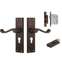 Tradco Door Handle Milton Antique Brass Key/Key Entrance Set