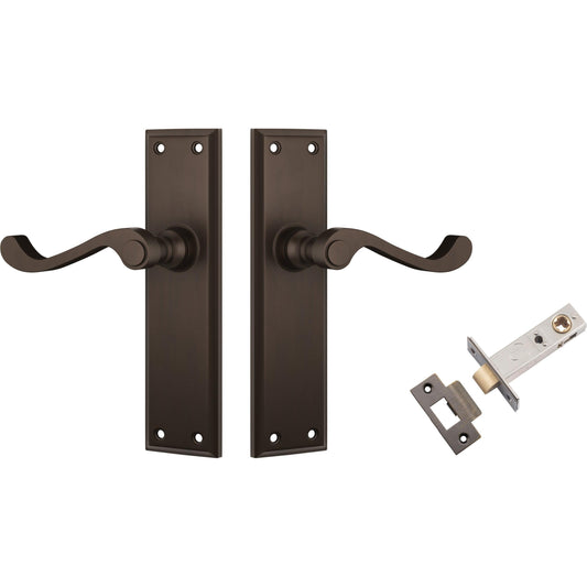 Tradco Door Handle Milton Antique Brass Passage Set
