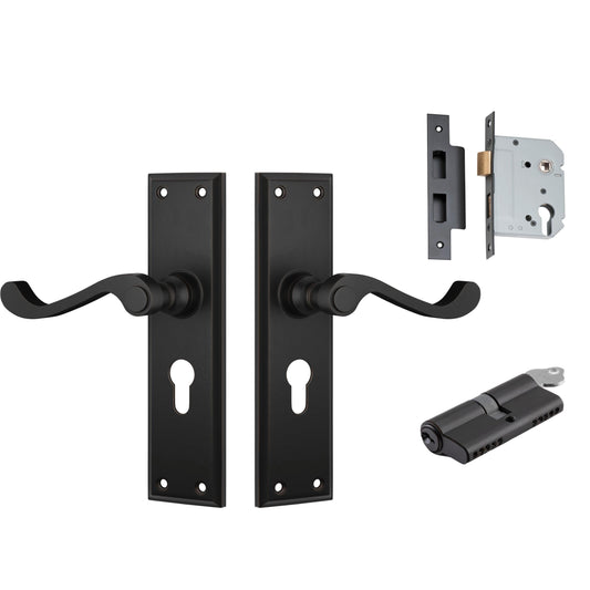 Tradco Door Handle Milton Antique Copper Key/Key Entrance Set