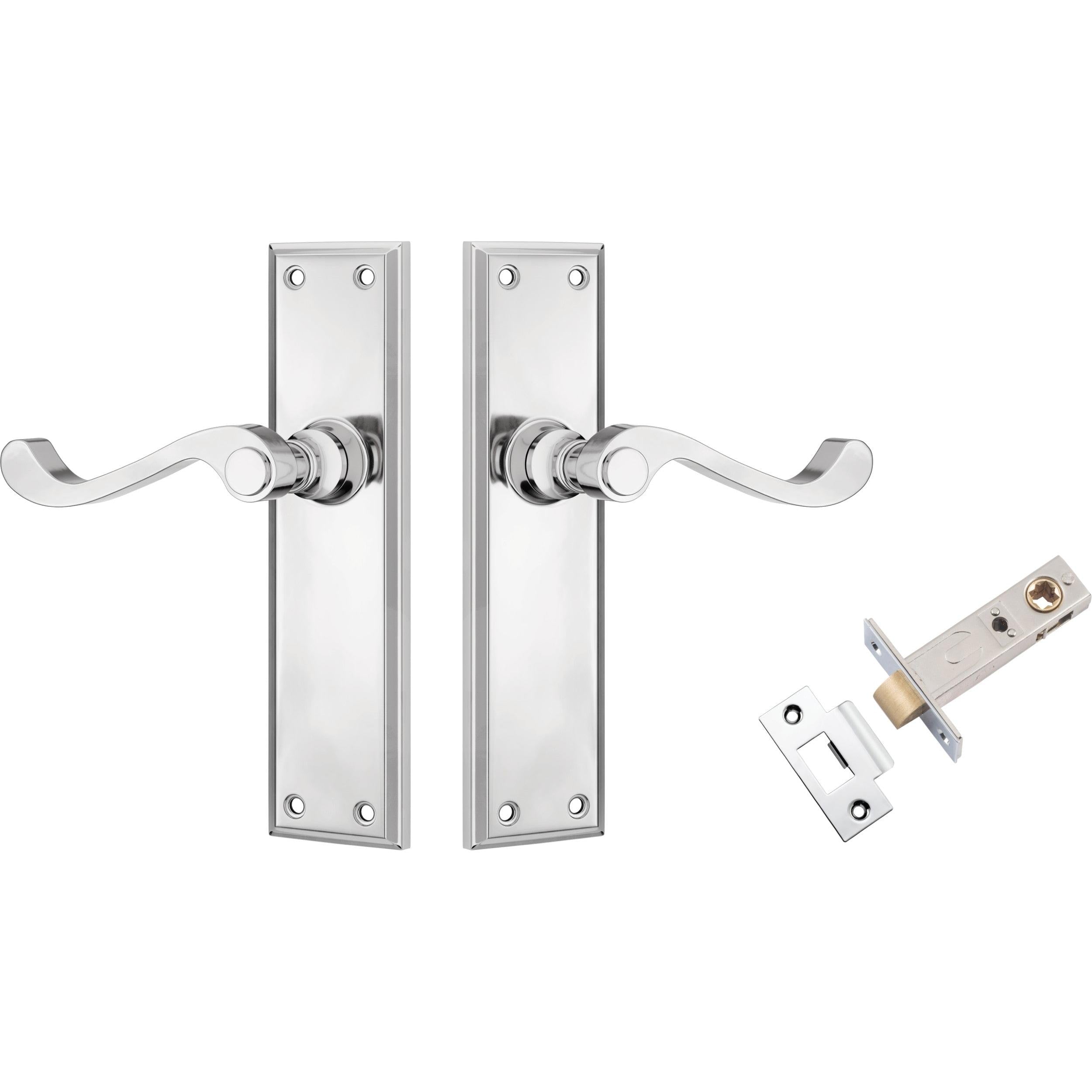 Tradco Door Handle Milton Chrome Plated Passage Set
