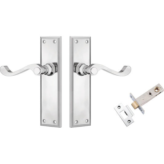 Tradco Door Handle Milton Chrome Plated Passage Set