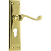 Tradco Door Handle Milton Euro Pair Polished Brass