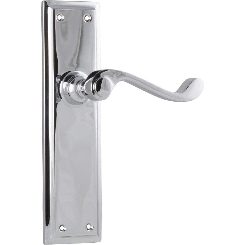 Tradco Door Handle Milton Latch Pair Chrome Plated