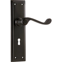 Tradco Door Handle Milton Lock Pair Antique Copper