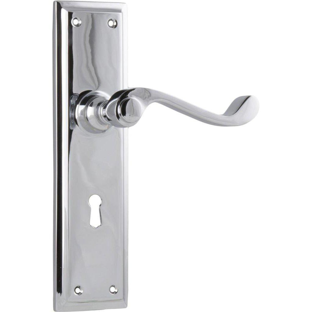 Tradco Door Handle Milton Lock Pair Chrome Plated