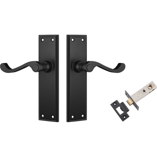 Tradco Door Handle Milton Matt Black Passage Set