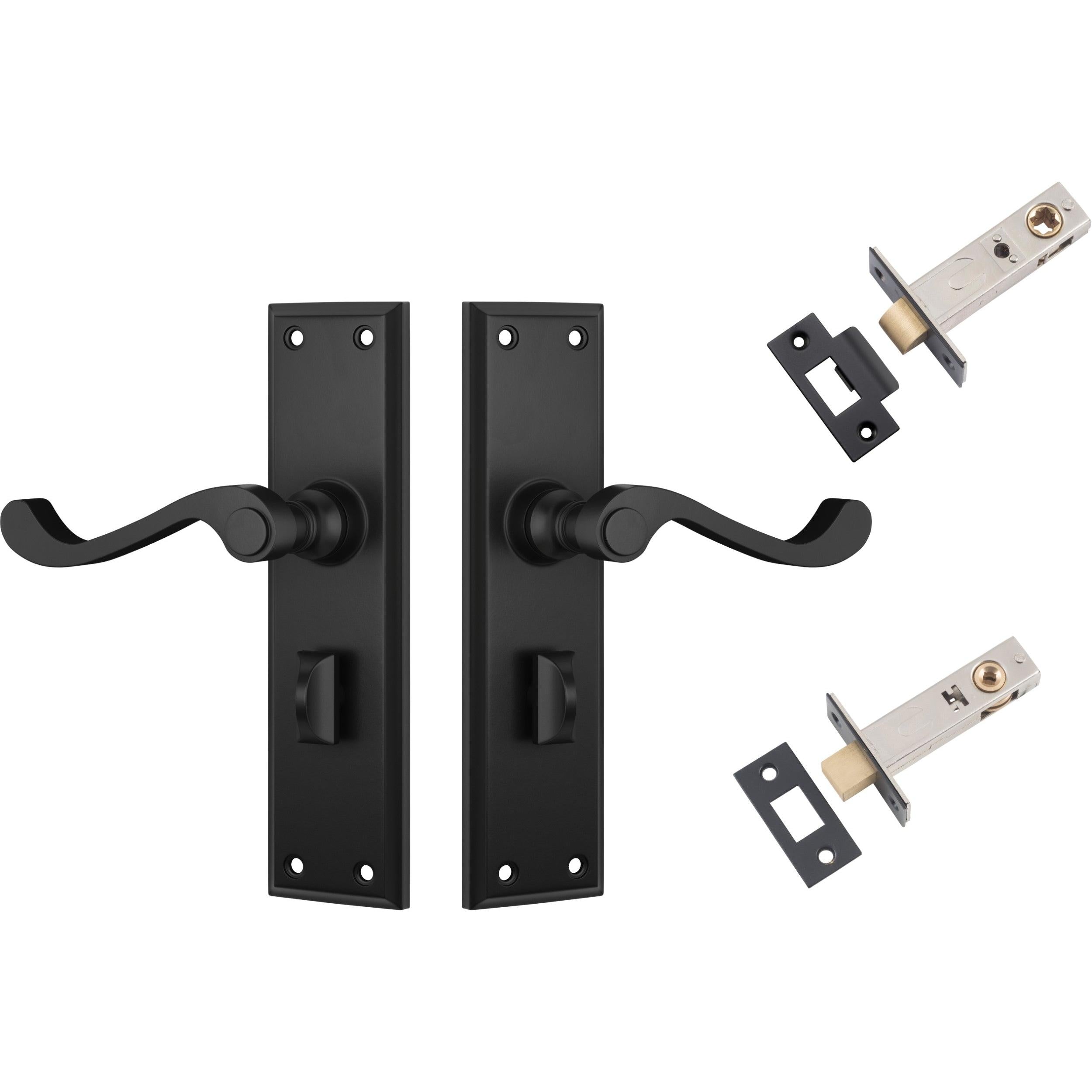 Tradco Door Handle Milton Matt Black Privacy Set