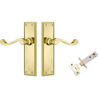 Tradco Door Handle Milton Polished Brass Passage Set