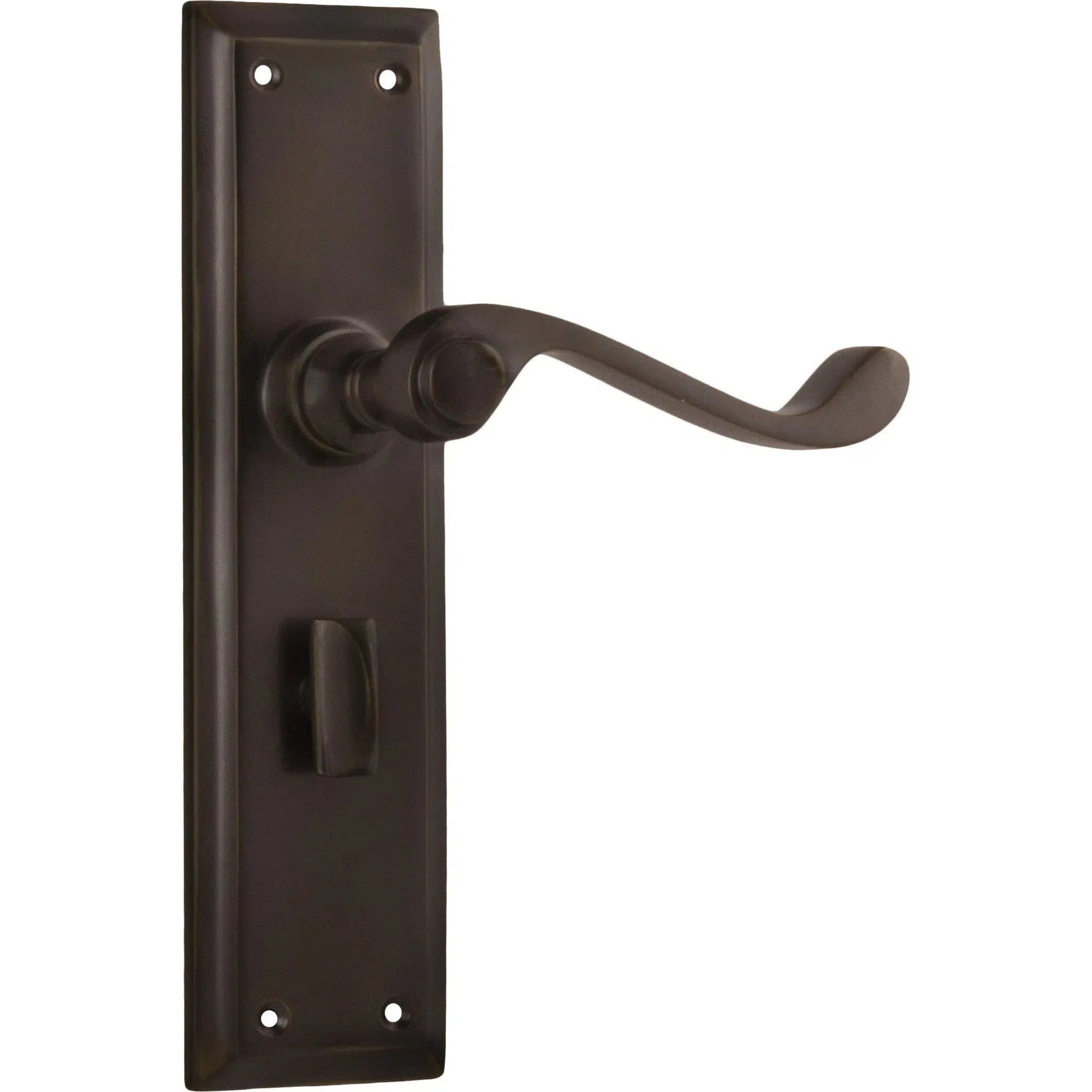 Tradco Door Handle Milton Privacy Pair Antique Brass