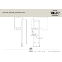 Tradco Door Handle Milton Privacy Pair Matt Black