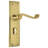 Tradco Door Handle Milton Privacy Pair Polished Brass